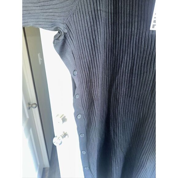 NEW Ribbed Long Sleeve Side Button Sweater Dress - Future Collective ~ 3X. L - Picture 7 of 8